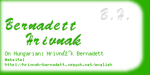 bernadett hrivnak business card